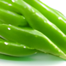 generated: a green pepper sliced into many pieces #1