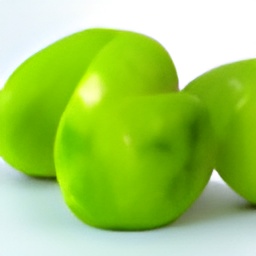 generated: a green pepper sliced into many pieces #2