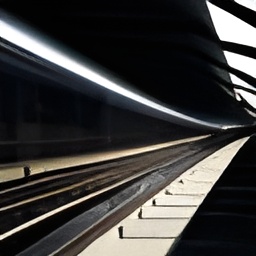 generated: a subway train coming out of a tunnel #7