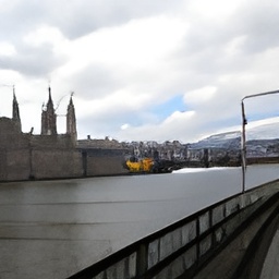 generated: a view of the Milllenium Wheel from the Thames #3