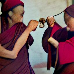 generated: Tibetan priests ringing a bell #5